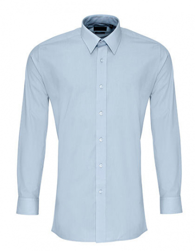 Men´s Long Sleeve Fitted Poplin Shirt - PW204 - Premier Workwear