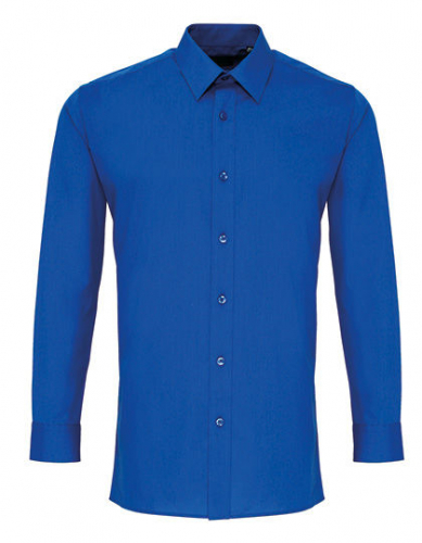 Men´s Long Sleeve Fitted Poplin Shirt - PW204 - Premier Workwear