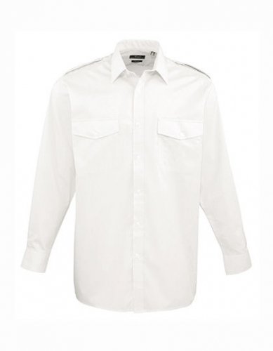 Pilot Shirt Long Sleeve - PW210 - Premier Workwear