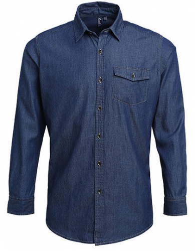 Men´s Jeans Stitch Denim Shirt - PW222 - Premier Workwear