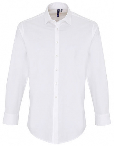 Men´s Stretch Fit Poplin Long Sleeve Cotton Shirt - PW244 - Premier Workwear