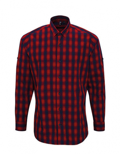 Men´s Mulligan Check Cotton Long Sleeve Shirt - PW250 - Premier Workwear