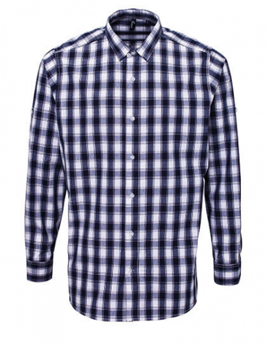 Men´s Mulligan Check Cotton Long Sleeve Shirt - PW250 - Premier Workwear