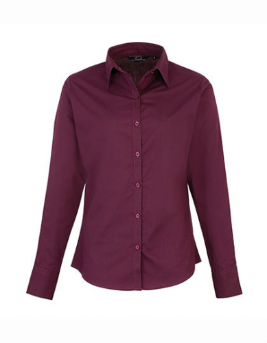 Women´s Poplin Long Sleeve Blouse - PW300 - Premier Workwear