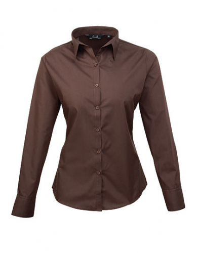 Women´s Poplin Long Sleeve Blouse - PW300 - Premier Workwear