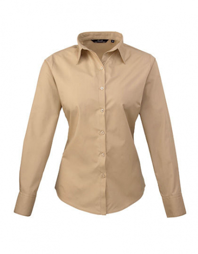 Women´s Poplin Long Sleeve Blouse - PW300 - Premier Workwear