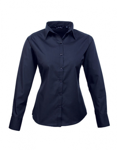 Women´s Poplin Long Sleeve Blouse - PW300 - Premier Workwear