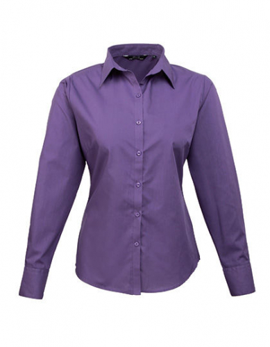 Women´s Poplin Long Sleeve Blouse - PW300 - Premier Workwear