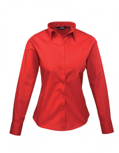 Women´s Poplin Long Sleeve Blouse - PW300 - Premier Workwear