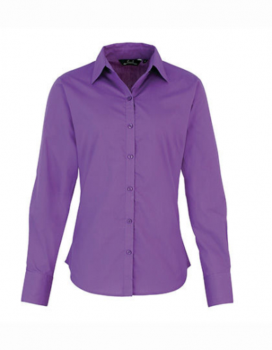 Women´s Poplin Long Sleeve Blouse - PW300 - Premier Workwear