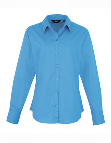 Women´s Poplin Long Sleeve Blouse - PW300 - Premier Workwear