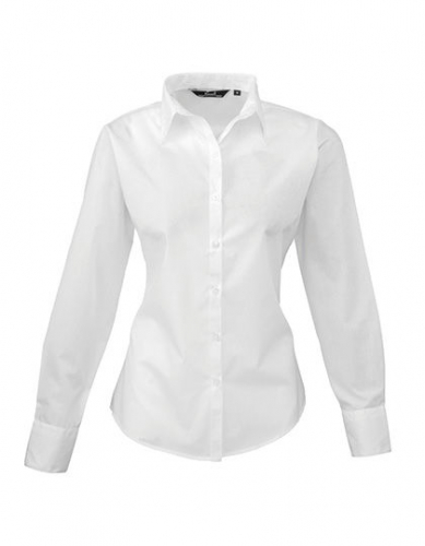 Women´s Poplin Long Sleeve Blouse - PW300 - Premier Workwear