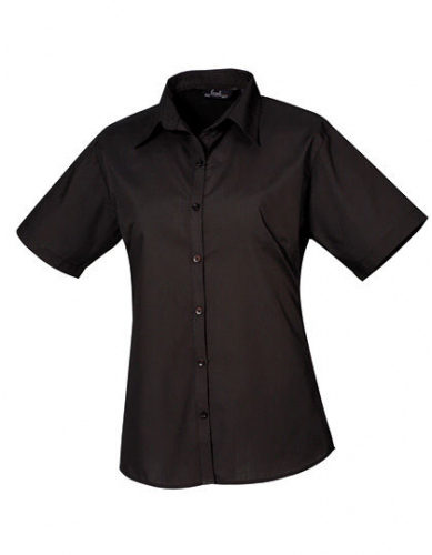 Women´s Poplin Short Sleeve Blouse - PW302 - Premier Workwear