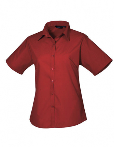 Women´s Poplin Short Sleeve Blouse - PW302 - Premier Workwear