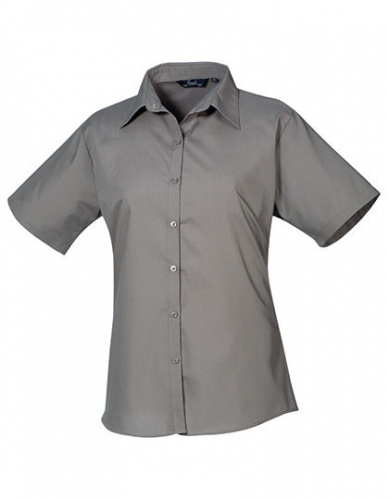 Women´s Poplin Short Sleeve Blouse - PW302 - Premier Workwear