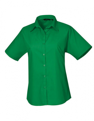 Women´s Poplin Short Sleeve Blouse - PW302 - Premier Workwear