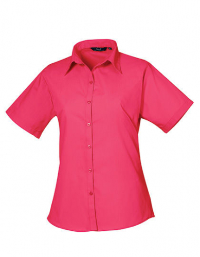 Women´s Poplin Short Sleeve Blouse - PW302 - Premier Workwear