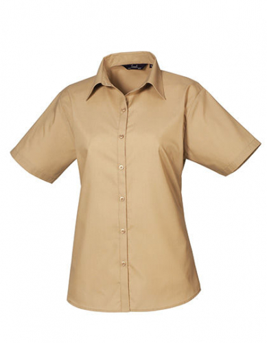 Women´s Poplin Short Sleeve Blouse - PW302 - Premier Workwear