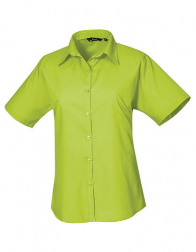 Women´s Poplin Short Sleeve Blouse - PW302 - Premier Workwear