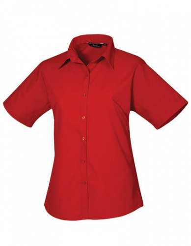 Women´s Poplin Short Sleeve Blouse - PW302 - Premier Workwear