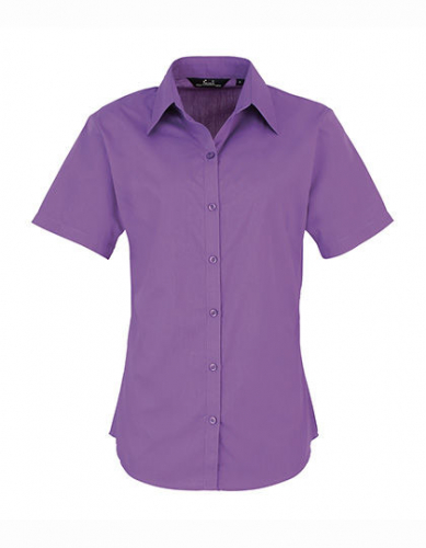 Women´s Poplin Short Sleeve Blouse - PW302 - Premier Workwear