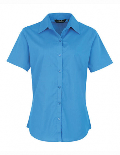 Women´s Poplin Short Sleeve Blouse - PW302 - Premier Workwear