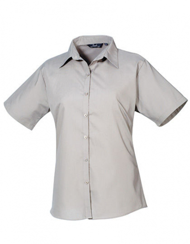 Women´s Poplin Short Sleeve Blouse - PW302 - Premier Workwear