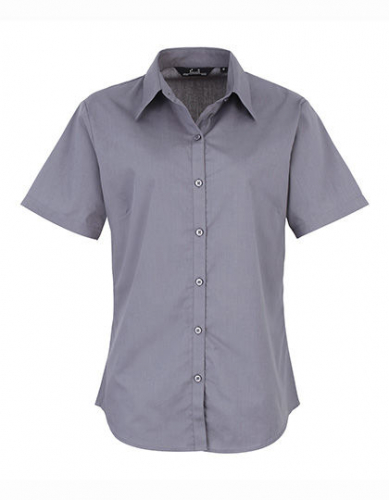 Women´s Poplin Short Sleeve Blouse - PW302 - Premier Workwear