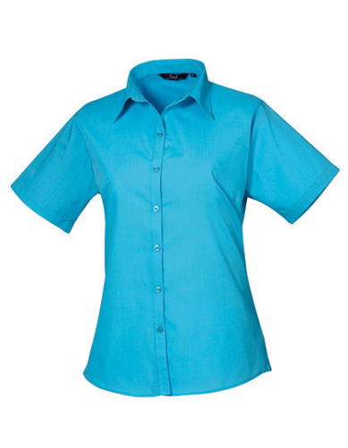 Women´s Poplin Short Sleeve Blouse - PW302 - Premier Workwear