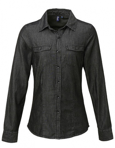 Women´s Jeans Stitch Denim Shirt - PW322 - Premier Workwear