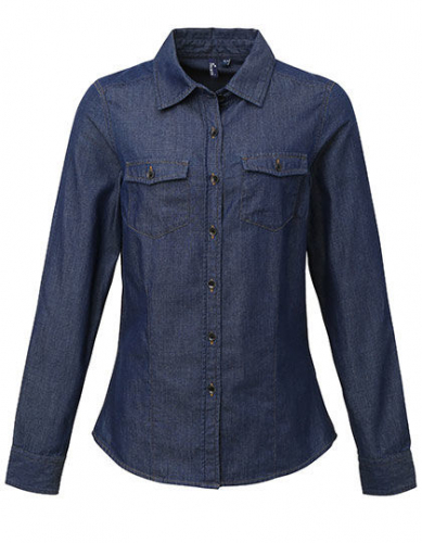 Women´s Jeans Stitch Denim Shirt - PW322 - Premier Workwear