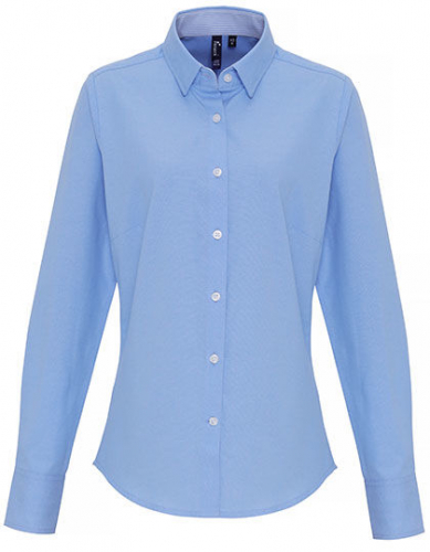 Women´s Cotton Rich Oxford Stripes Shirt - PW338 - Premier Workwear