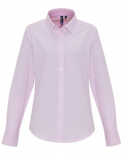 Women´s Cotton Rich Oxford Stripes Shirt - PW338 - Premier Workwear
