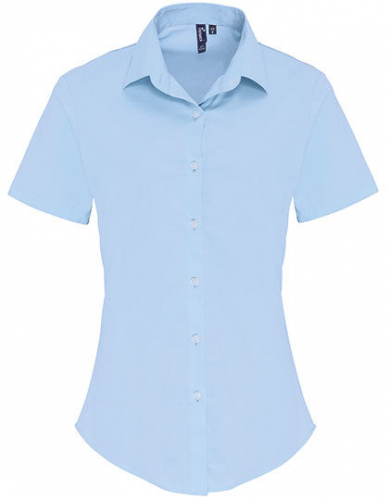 Women´s Stretch Fit Poplin Short Sleeve Cotton Shirt - PW346 - Premier Workwear