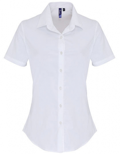 Women´s Stretch Fit Poplin Short Sleeve Cotton Shirt - PW346 - Premier Workwear