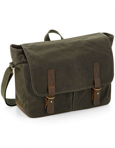 Heritage Waxed Canvas Messenger - QD653 - Quadra