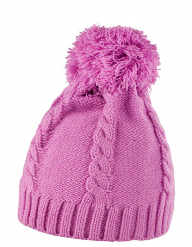 Cable Knit Pom-Pom Beanie - RC149 - Result Winter Essentials