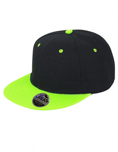 Bronx Original Flat Peak Snapback Dual Colour Cap - RH82 - Result Headwear