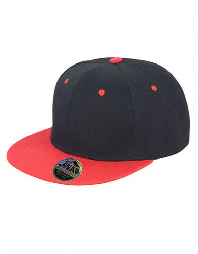 Bronx Original Flat Peak Snapback Dual Colour Cap - RH82 - Result Headwear