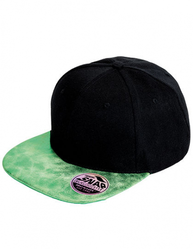 Bronx Flat Glitter Peak Snapback Cap - RH87 - Result Headwear