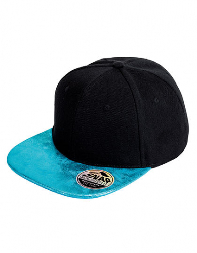Bronx Flat Glitter Peak Snapback Cap - RH87 - Result Headwear