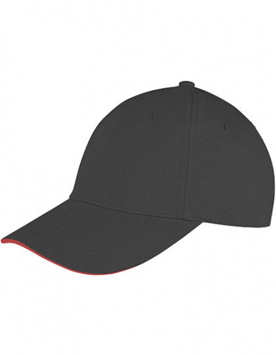 Memphis Brushed Cotton Low Profile Sandwich Peak Cap - RH91 - Result Headwear