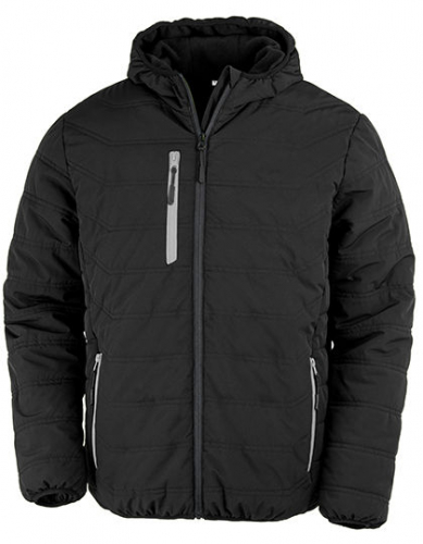 Recycled Black Compass Padded Winter Jacket - RT240 - Result Genuine Recycled