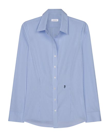 Women´s Blouse Slim Fit Check/Stripes Long Sleeve - SN080619 - Seidensticker