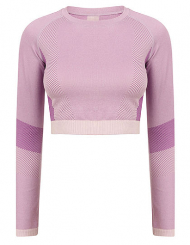 Ladies´ Seamless Panelled Long Sleeve Crop Top - TL352 - Tombo