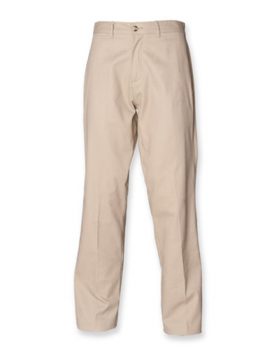 Men´s Teflon® Coated Flat Front Chino - W608 - Henbury