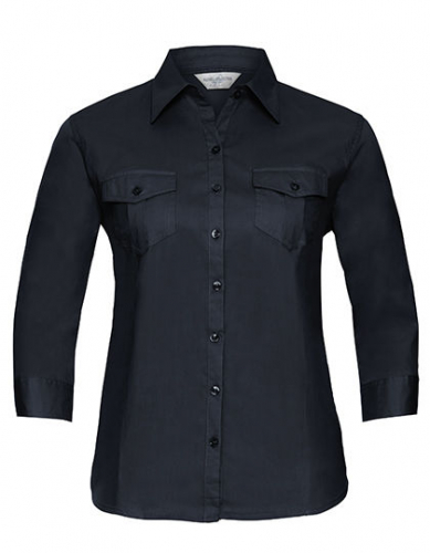 Ladies´ Roll 3/4 Sleeve Fitted Twill Shirt - Z918F - Russell Collection