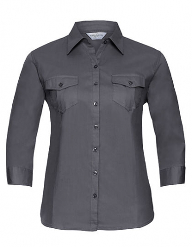 Ladies´ Roll 3/4 Sleeve Fitted Twill Shirt - Z918F - Russell Collection
