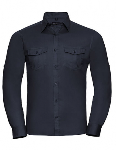 Men´s Roll Long Sleeve Fitted Twill Shirt - Z918 - Russell Collection