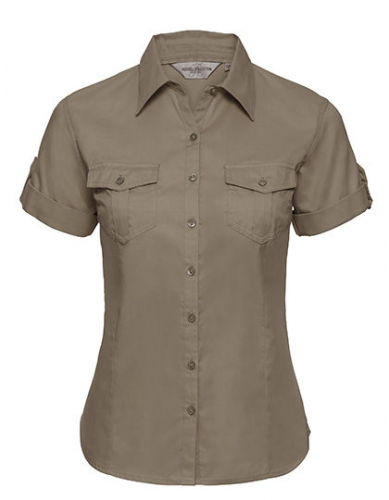Ladies´ Roll Short Sleeve Fitted Twill Shirt - Z919F - Russell Collection